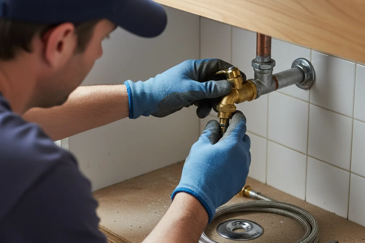Shutoff valve and fitting work during Repiping in Azle